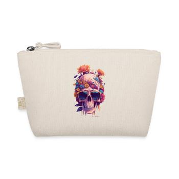 dead skull with trendy sunglasses - Organic Pouch - nature - Front