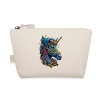 Einhorn Unicorn Fabelwesen Einhörner Farbenfroh - Bio-Täschchen - Natur - Vorne