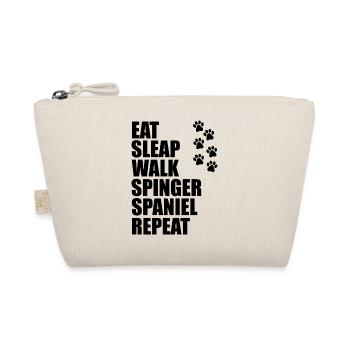 Walk my springer repeat quote - Organic Pouch - nature - Front