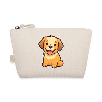Small, cute dog "Charlie" in comic style - Organic Pouch - nature - Front