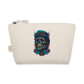 Squelette Crâne avec chapeau et fleurs Bande dessinée cool - Trousse biologique - nature - Devant