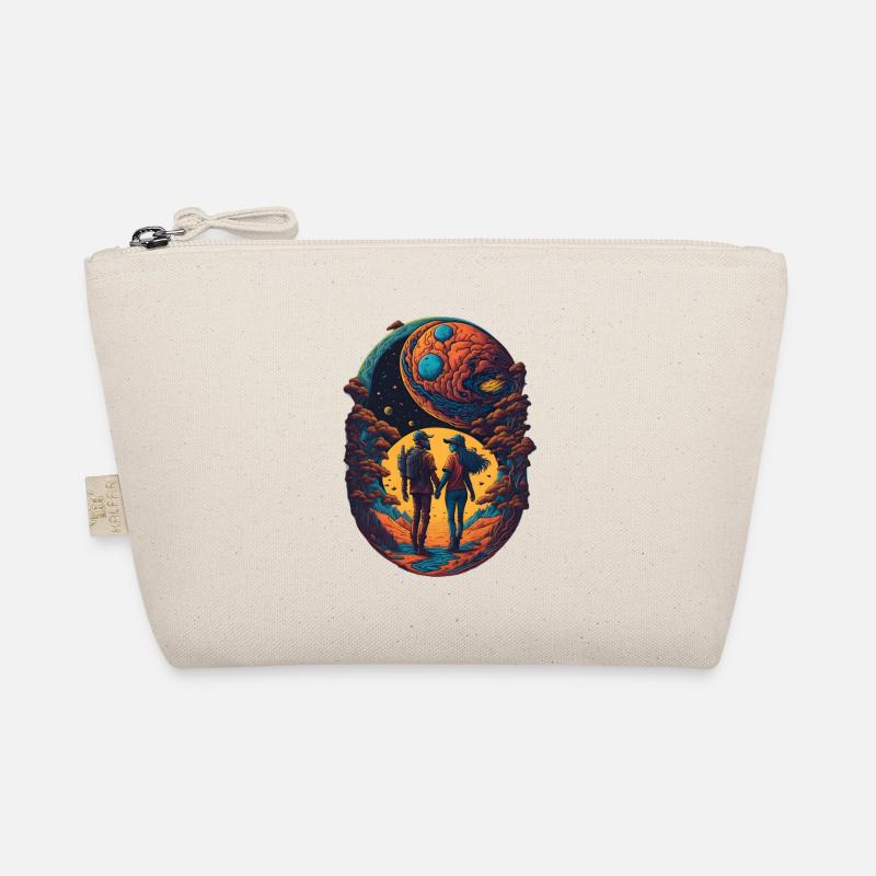 Händchen Halten Im Weltall Liebe Romantisch Bio-Täschchen