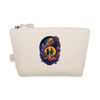 Love Space Holding Hands Lover Gift - Organic Pouch - nature - Front