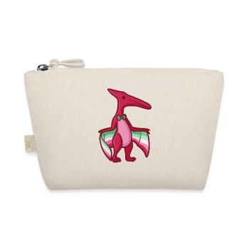 hugadino abrossexual dino, cute dinosaur - Organic Pouch - nature - Front