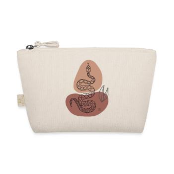 "Snake", boho line art design, series "Desert" - Organic Pouch - nature - Front