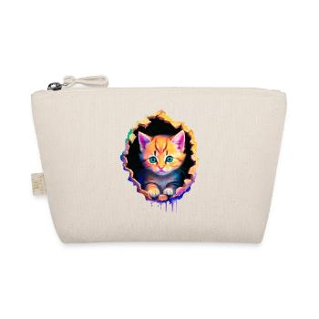 Chaton orange sortant de l'intérieur - Trousse biologique - nature - Devant