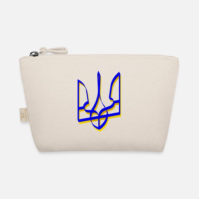 Ukraine Wappen Dreizack Gerfalke Trident Band V1 - Bio-Täschchen - Natur