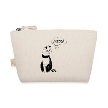 Cute Cat Meow - Organic Pouch - nature - Front