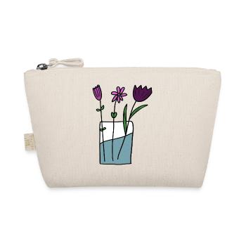 Blumen im Tontopf Design - Bio-Täschchen - Natur - Vorne