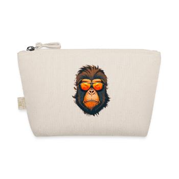 Cool monkey with sunglasses - Organic Pouch - nature - Front