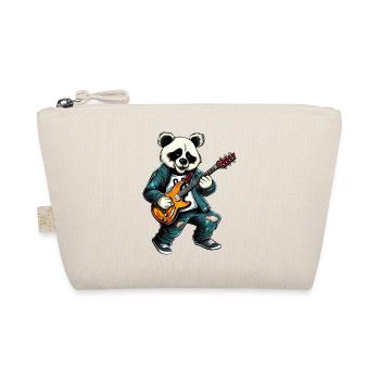 Panda-Gitarrist: Rock in der Tierband - Bio-Täschchen - Natur - Vorne