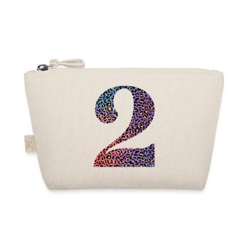 2nd Birthday Leopard - Organic Pouch - nature - Front