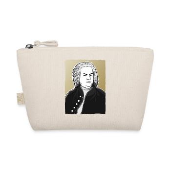 Johann Sebastian Bach in schwarz weiß und gold - Bio-Täschchen - Natur - Vorne
