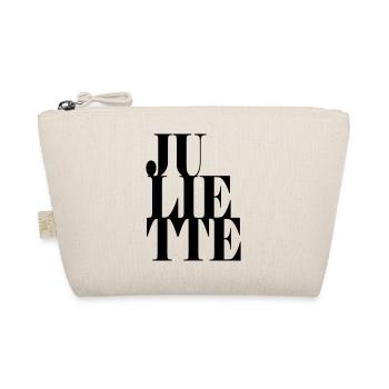 Juliette Surname First name Modern font Word Art - Organic Pouch - nature - Front