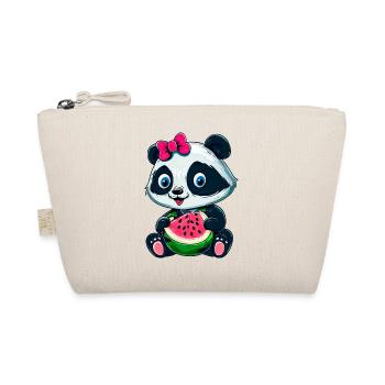 Jolie fille panda à la pastèque - Trousse biologique - nature - Devant