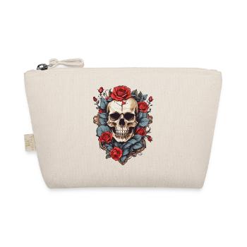 Crâne avec des roses - Trousse biologique - nature - Devant
