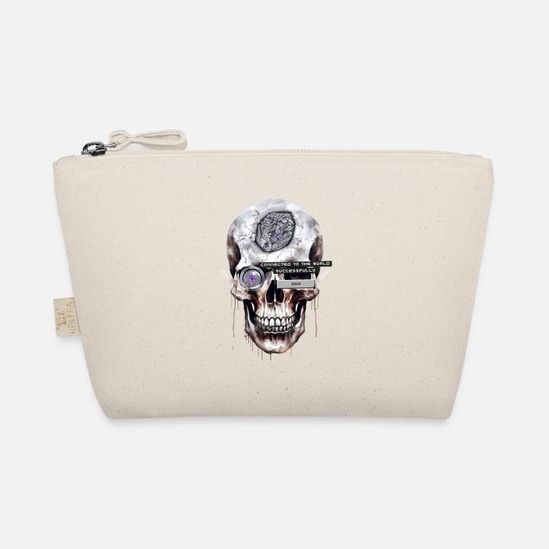 Mechanical Skull Organic Pouch