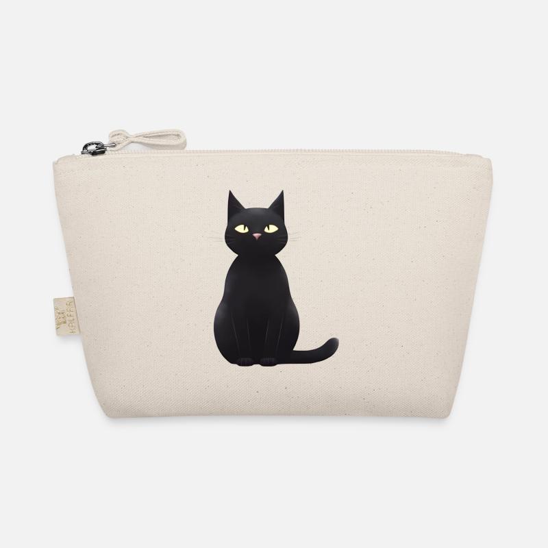 cute black cat Bio-Täschchen