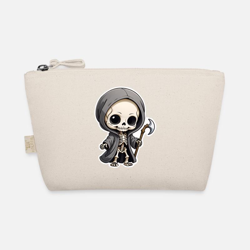 Halloween - Cute Death - Skeleton with Scythe Organic Pouch