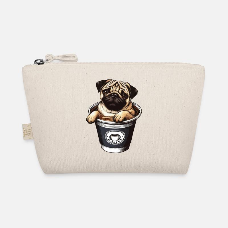 Pug Dog in Coffee Mug Coffee Drinker Coffee Organic Pouch