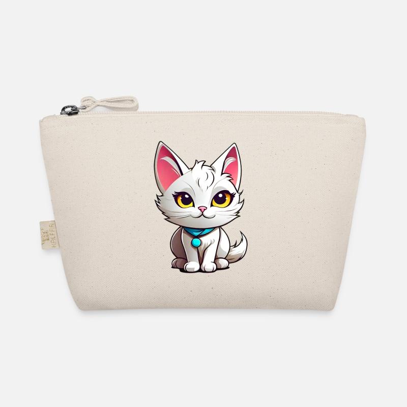 Chat blanc mignon Trousse biologique