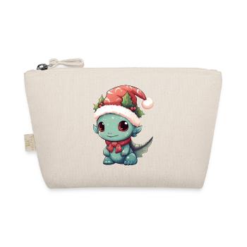 Christmas Laughter: Happy Dragon with - Organic Pouch - nature - Front