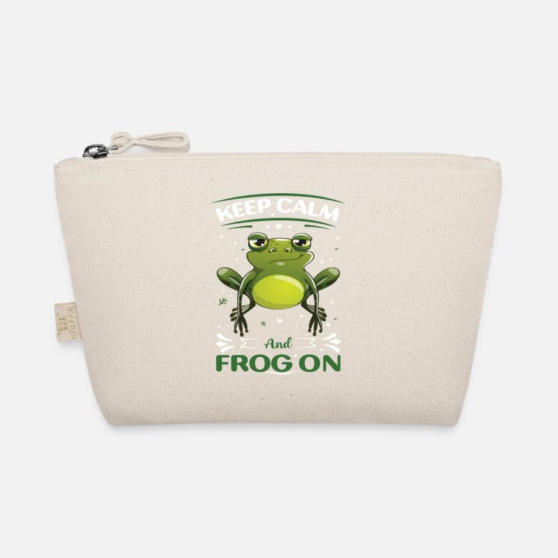 Keep Calm and Frog on Organic Pouch