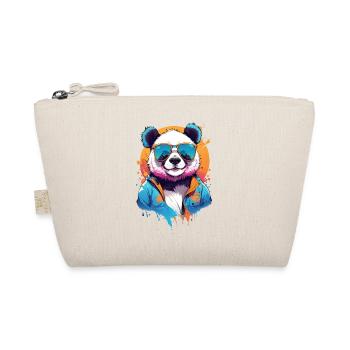 Cool Colourful Panda in Sunglasses - Organic Pouch - nature - Front
