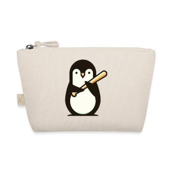 Cute Penguin Baseball Comic - Organic Pouch - nature - Front