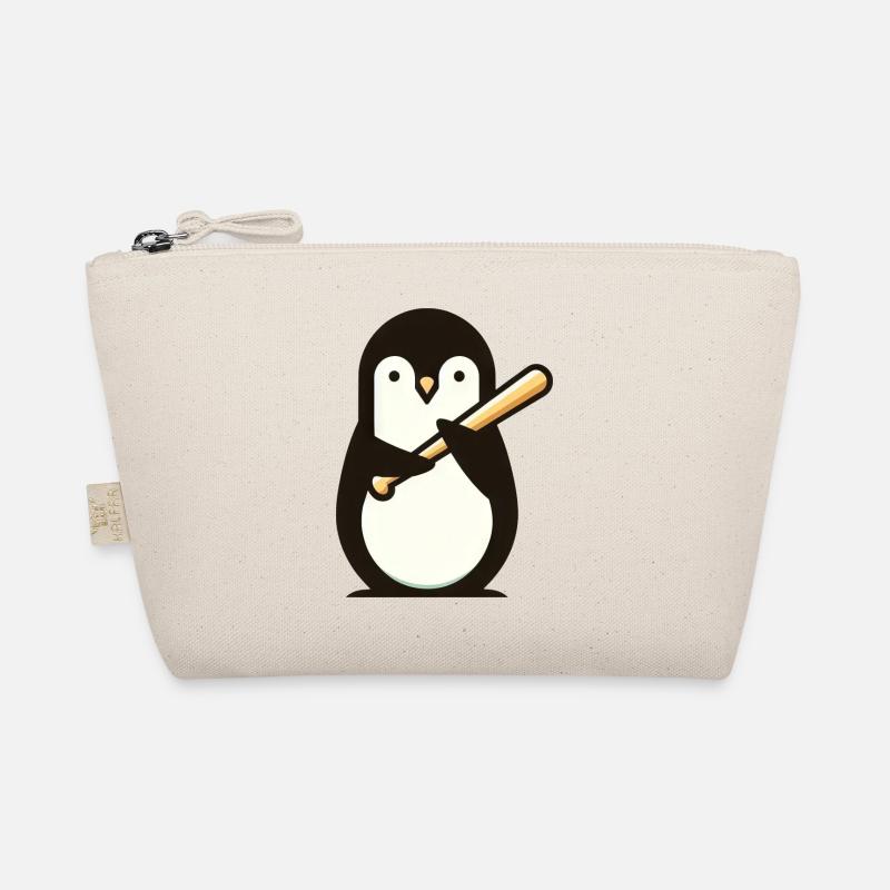 Süßer Pinguin Baseball Comic Bio-Täschchen