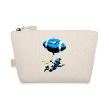 Jung mit American Football Luftballon Banksy Stil - Bio-Täschchen - Natur - Vorne