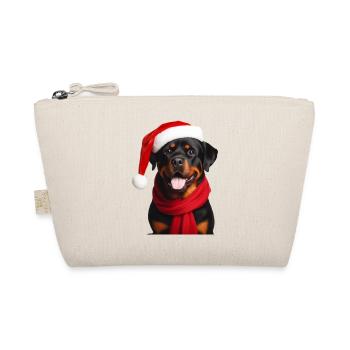 Rottweiler Frohe Weihnachten - Bio-Täschchen - Natur - Vorne