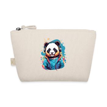 Cool Colourful Panda Listening to Music - Organic Pouch - nature - Front