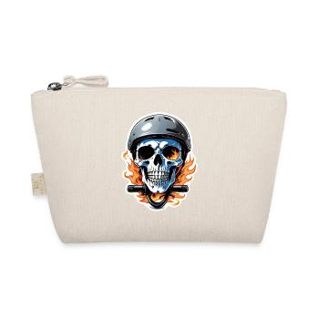 moto style retro - crane et squelette - Trousse biologique - nature - Devant