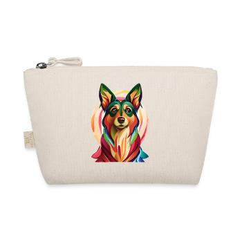 Farbklecks Schäferhund - Bio-Täschchen - Natur - Vorne