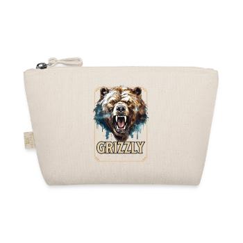 Bear Grizzly Roars Bear Head Nature Wilderness Forest - Organic Pouch - nature - Front