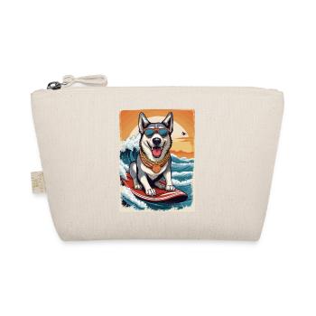Cool husky sur une planche de surf - Trousse biologique - nature - Devant