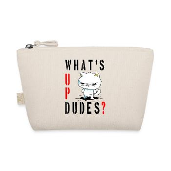 whats up dudes? Angry Cat - Bio-Täschchen - Natur - Vorne
