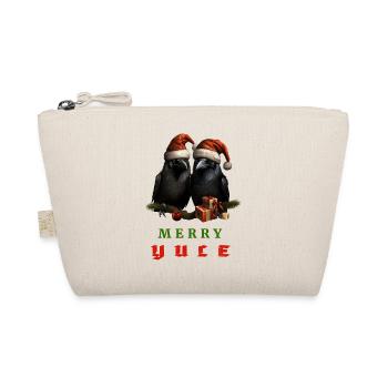 Merry Yule mit Hugin und Munin - Bio-Täschchen - Natur - Vorne