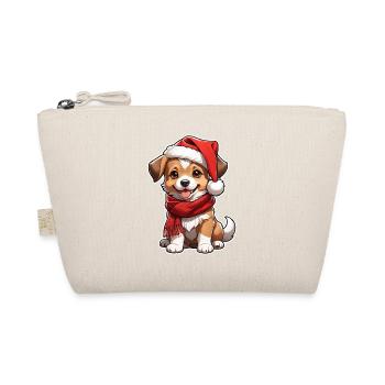 chien avec bonnet de noel - Trousse biologique - nature - Devant