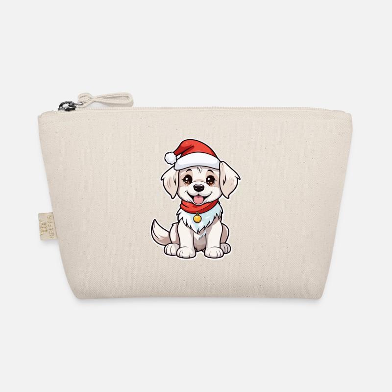 chien avec bonnet de noel Trousse biologique