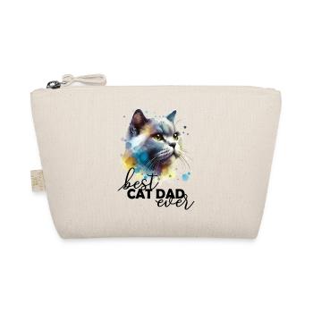 Best Cat Dad Bester Katzenpapa - Organic Pouch - nature - Front