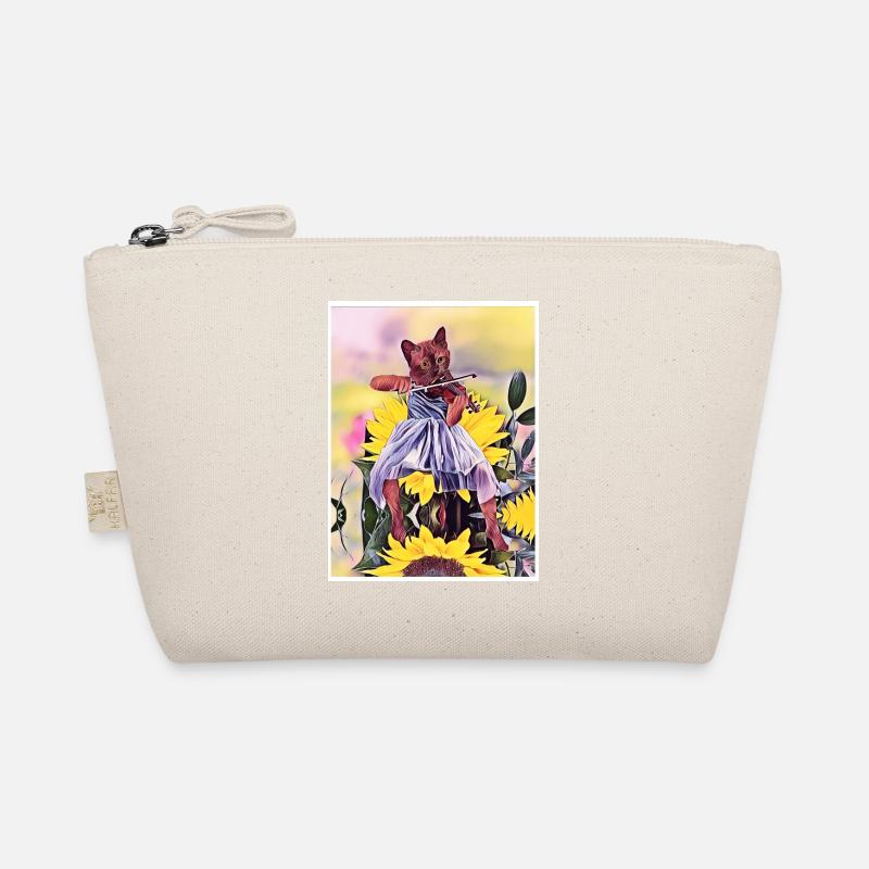 Fiddler Cat on Sunflower Organic Pouch
