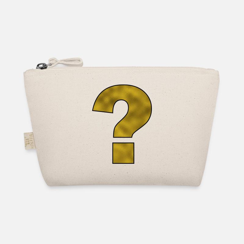 Satzzeichen Fragezeichen Gold Bio-Täschchen