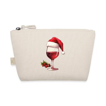 Weihnachten Wein Rotwein Glas Wei(h)nachten Lustig - Bio-Täschchen - Natur - Vorne