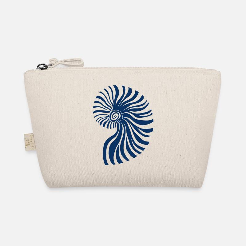 Blue Ammonite Organic Pouch