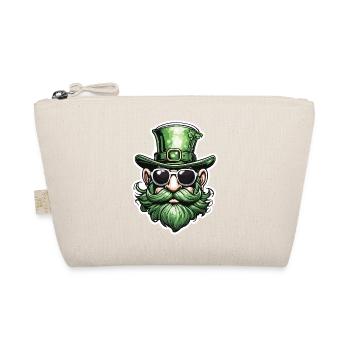 Leprechaun / Kobold / grün / Ginger / Irland - Bio-Täschchen - Natur - Vorne