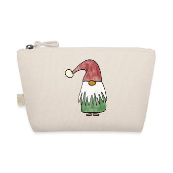 Nain de jardin joyeux avec chapeau de Père Noël - Trousse biologique - nature - Devant