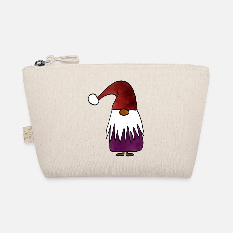 Creative Christmas gnome with color-distorted hat Organic Pouch