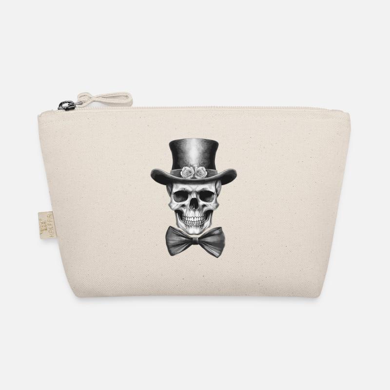 Skull Top Hat Bow Tie Bachelorette Party Skull Organic Pouch